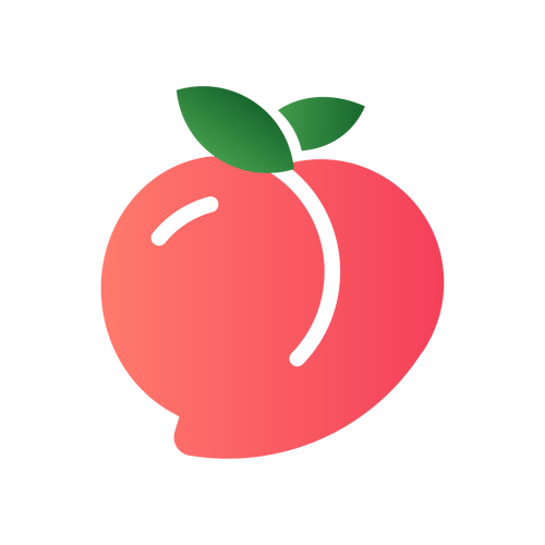 桃子形状的APP图标