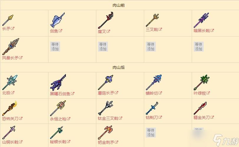 泰拉瑞亚冰系武器大全